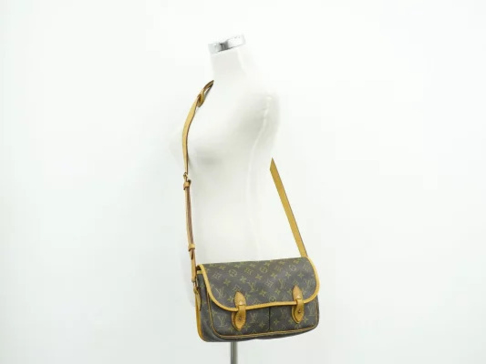 Louis Vuitton LV Gibeciere Pochette Shoulder Bag Leather Brown - Picture 6 of 9